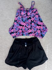 Swim 365 Women Plus Sz 22W Two Piece Bathing Suit Built In Bra Multi Color