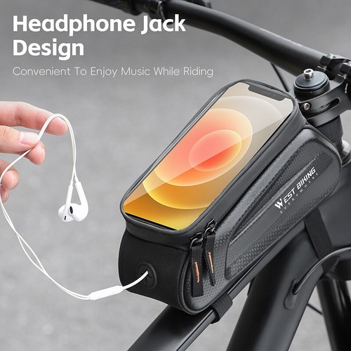 WEST BIKING Hard Shell Bicycle Front Frame Top Tube Bag Cycling Bike Bag 1.5L - Picture 8 of 15