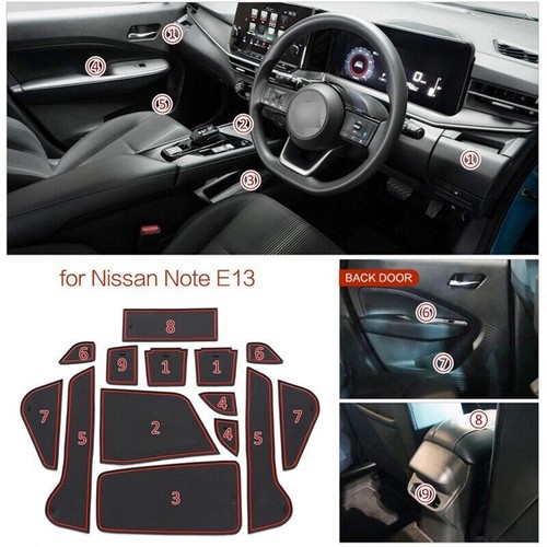 Innenraum Gummi Antirutsch Tür Nut Matten Tor Pad für Nissan Note E13 2020-23 - Bild 4 von 13