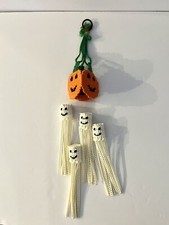 Halloween Home Decor Plastic Canvas Handmade Jack-o  -lantern With Hanging Ghosts