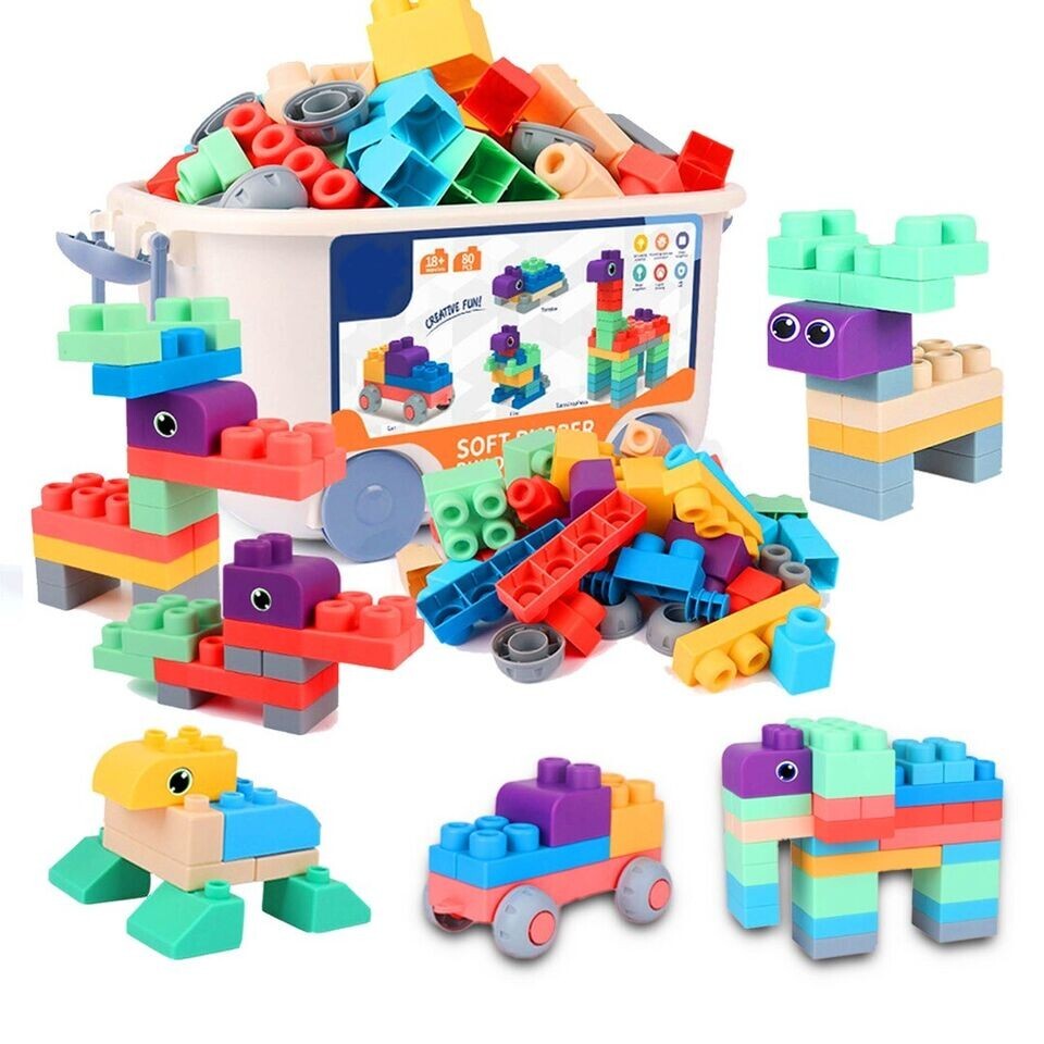 Soft Rubber Blocks Soft Lego Blocks For Babies Baby DIY Building