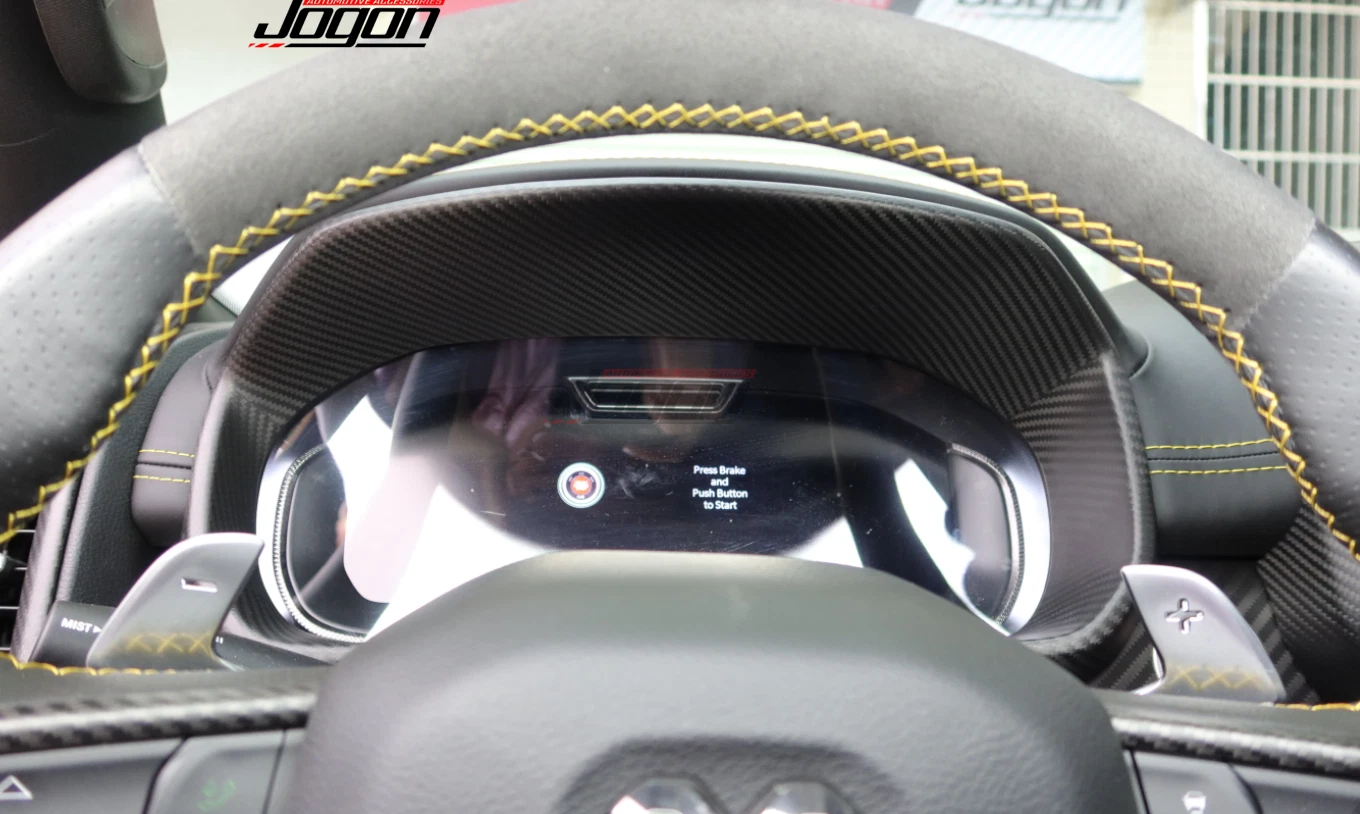 RHO Dry Carbon For Dodge Ram 1500 TRX 2021-2025 Instrument Gauge Cover Odometer - Picture 3 of 16