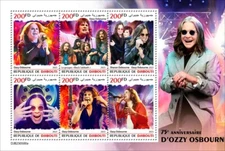 Ozzy Osbourne 75th Anniversary Black Sabbath MNH Stamps 2023 Djibouti M/S