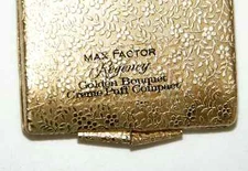 Vintage gold tone Max factor compact MCM,