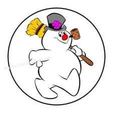 SNOWMAN CHRISTMAS ENVELOPE SEALS LABELS STICKERS PARTY FAVORS