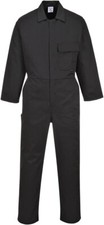 Portwest Mens C802T Standard Safety Workwear Boiler Suit Black Size M Tall L 33"