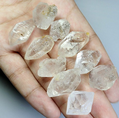 10pcs Natural Herkimer Diamond Crystal Quartz Crystal Point Mineral Specimen - Picture 11 of 11