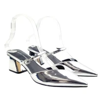 Marc Fisher Lakey Silver Mule - Size 7.5