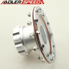 US SHIP Fuel Cell Fast Fill Filler Neck Cap 12 Bolt Flange Aluminum Silver