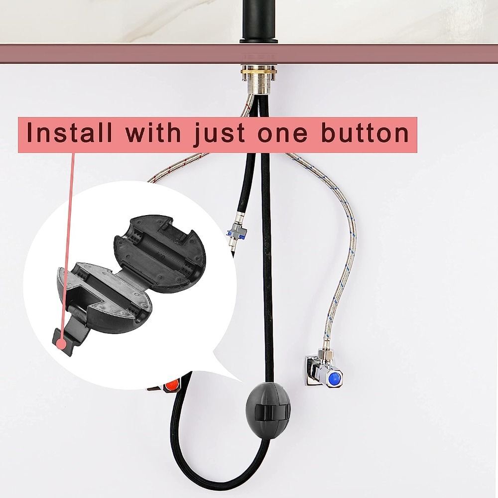 Quick Catch Hose for Sink Faucet Withdrawable Braided Hose Countertop