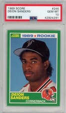 Deion Sanders 1989 Score Rookie #246 PSA 10 Gem Mint Coach Prime