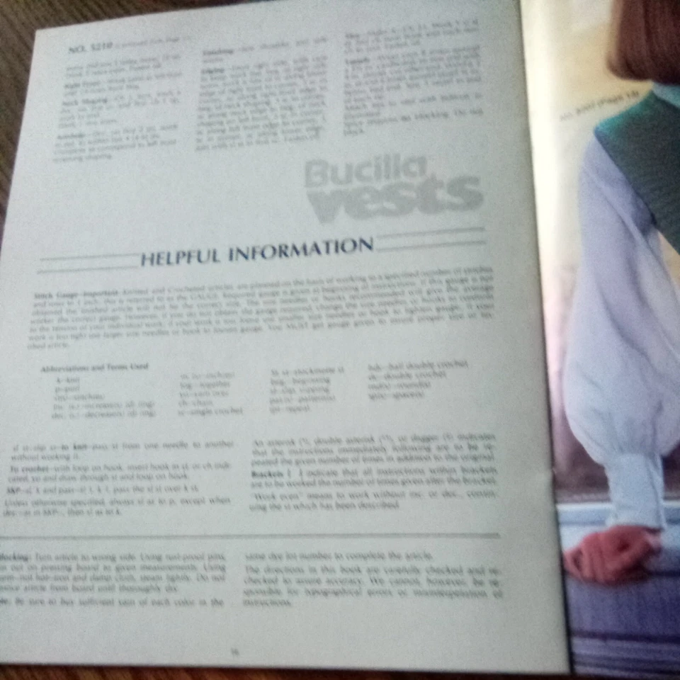 Bucilla Vests To Knit And Crochet Pattern Booklet Volume 52 - Image 3 of 4