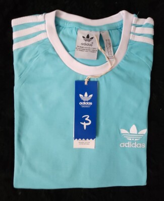 MENS ADIDAS ORGINALS CLASSIC THREE STRIPES EMBROIDERED SHORT SLEEVE TSHIRT