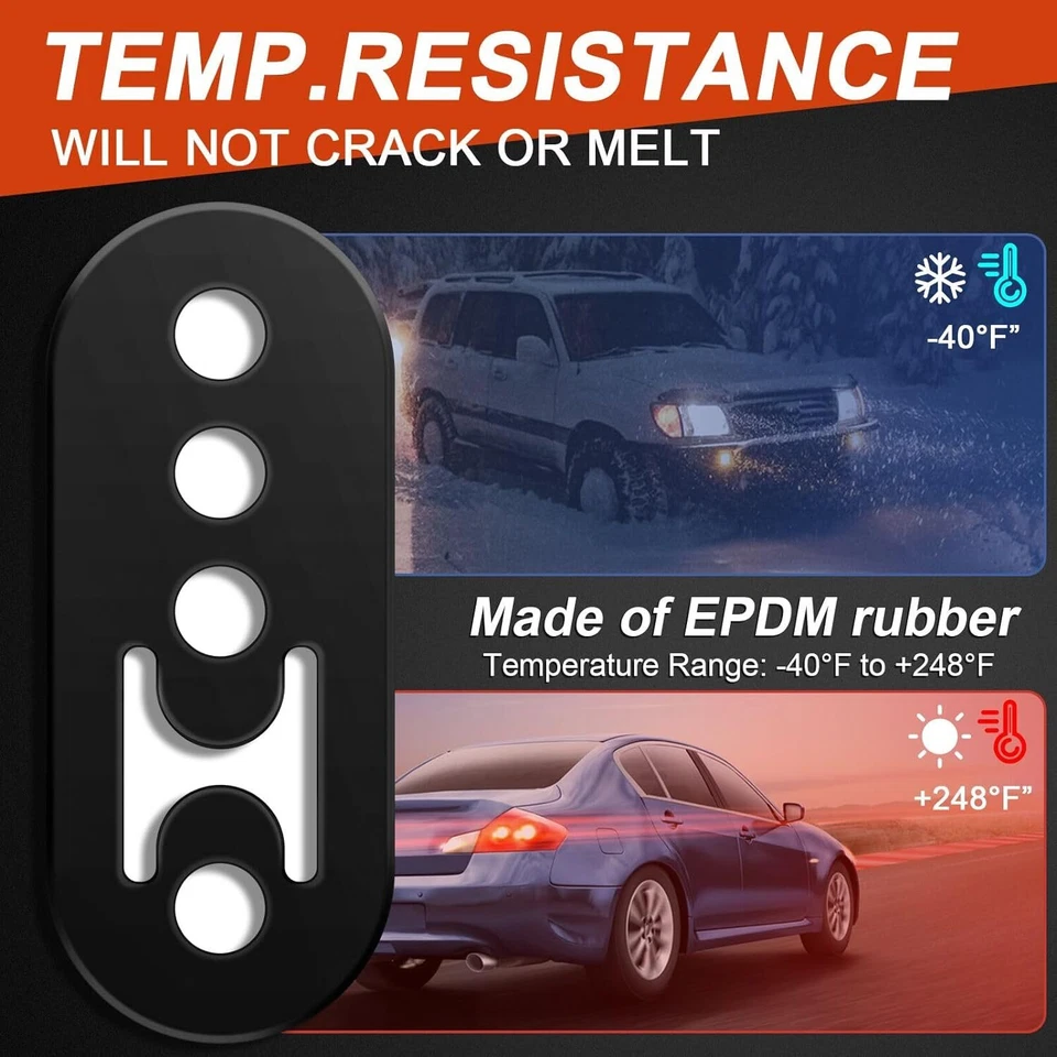 4Pc Performance Polyurethane Rubber Exhaust Hangers Adjustable Muffler Universal Foto 4 de 4