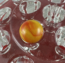 Christensen Swirl Sunset Yellow  Red/Orange Marble 5/8" Near Mint