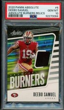 Deebo Samuel Card 2020 Absolute Burners Relics (pop 2) #6 PSA 10