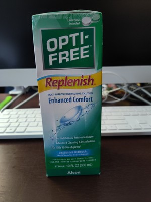 Alcon Opti-Free Replenish Disinfecting Solution, 10 fl oz Exp 9/2025