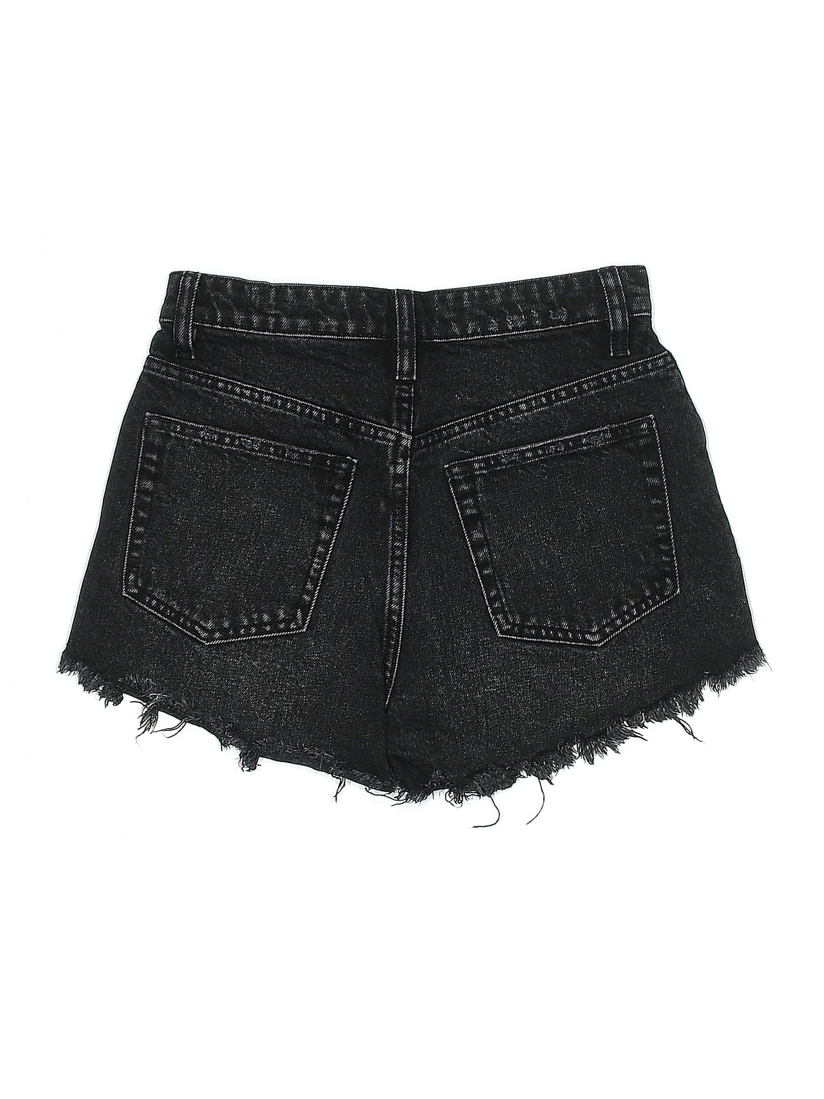 Zara Women Black Denim Shorts 2 thumbnail 2