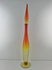 Blenko Wayne Husted Glass Tangerine 628S Decanter w/ Chipped Stopper
