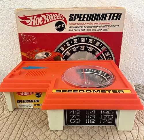 Vintage Mattel 1969 Hot Wheels and Sizzlers Speedometer Accessory Building w/Box