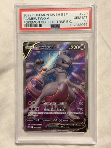 PSA 10 Mewtwo V SWSH #229 Pokemon Go Elite Trainer Box Promo
