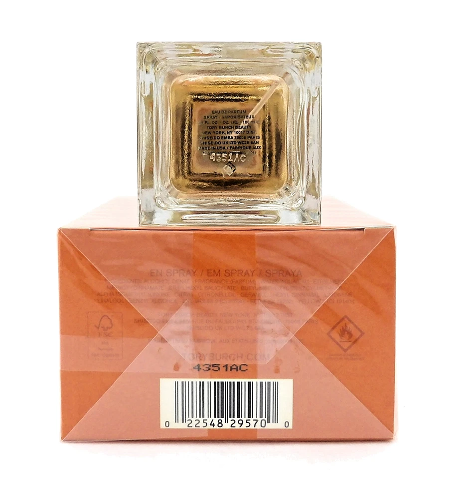 Туалетная вода для женщин TORY BURCH Signature 3,4 унции/100 мл спрей. Новая запечатанная коробка - Изображение 3 из 4