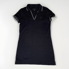 Tommy Hilfiger Women's Pullover Midi Shirt Dress Black Size M Short Sleeve