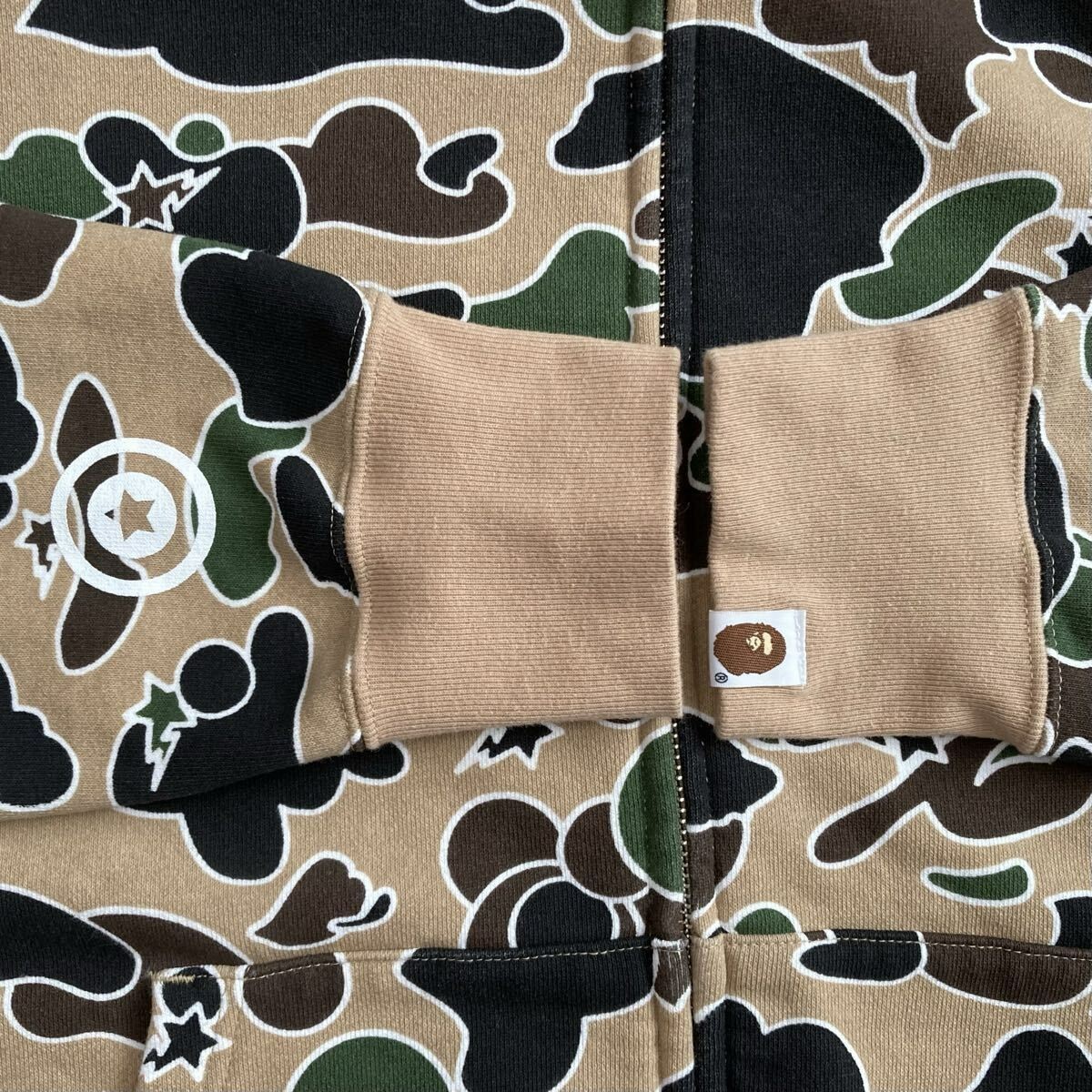 BAPE Sta camo Shark Full Zip Hoodie a bathing ape star Size M | eBay