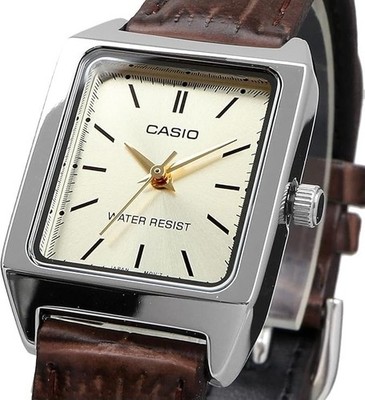Casio Standard Analog Leather Strap Ivory Dial LTP-V007L-9E Ladies from Japan 