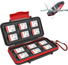 12 Slots SD SDHC SDXC Card Holder Case Professional Water-Resistant Anti-Shock M