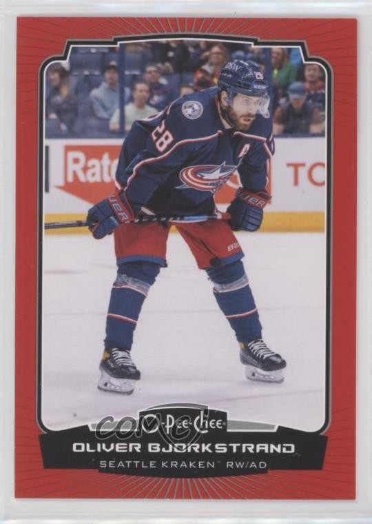 2022-23 O-Pee-Chee Red Border Oliver Bjorkstrand #107 0c3