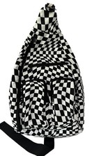Borsa a tracolla No Boundaries Y2K vivavoce colore bianco e nero pattinatore