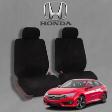 For All Honda Front and Rear Seat Covers SUV Fit Design Black