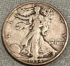 1934 D Walking Liberty Half Dollar  Choice Original 90% Silver Type   Free Ship