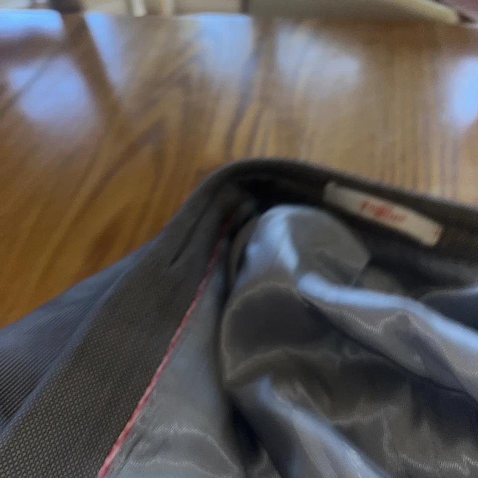 Tiglio Rosso Suit Jacket vest Men 46L Sangiovesse collection birdseye Made Italy - Image 2 of 4