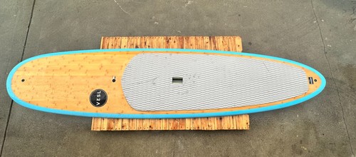 Used V3SL Bamboo Paddle Board ECO Series Ultra Light, Fins + Carbon Paddle