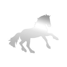 Horse Stallion Mare Galloping Sticker Die Cut Chrome Gold Silver Oil Slick