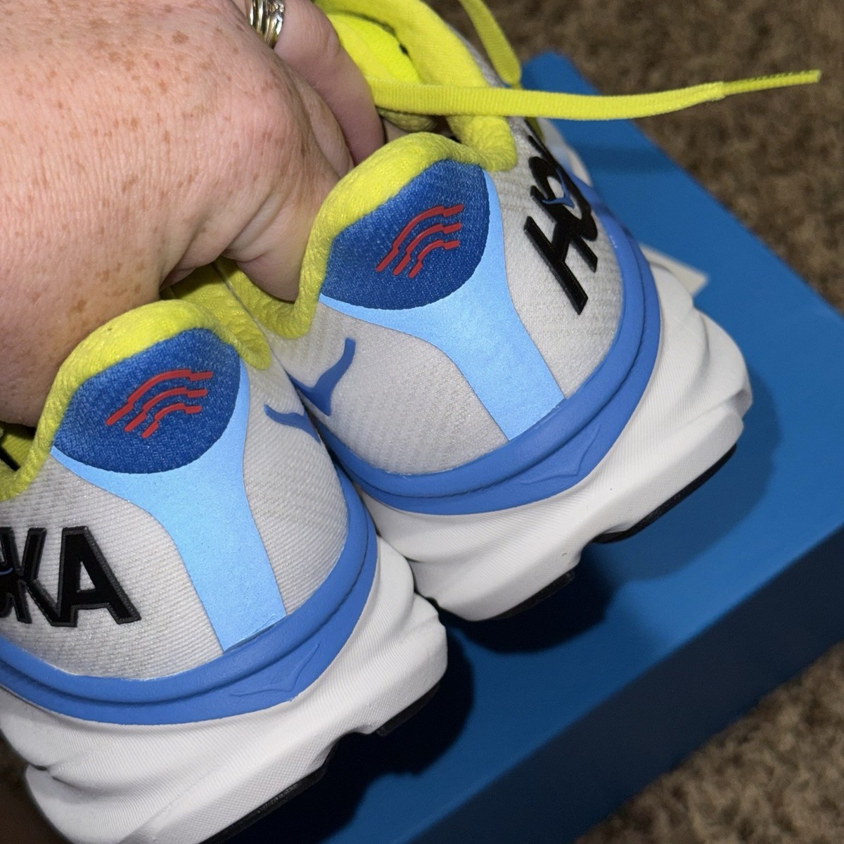 Hoka One Clifton 9 Virtual Blue White 1127895 BVR Running 
