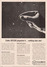 Cubic Corporation 1965 Print Ad Secor Satellite Tracking System