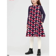 Marimekko X Uniqlo Kids Girls Dress Hearts Size 11-12