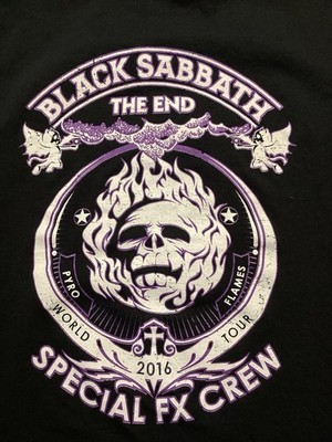 Black Sabbath The End 2016 Tour Special FX Pyro Crew Shirt Size S RARE