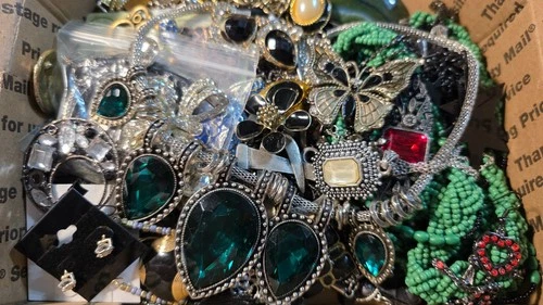 2 Lb Costume Jewelry VTG Modern Craft Junk Lot Wearable Untested Lot 26