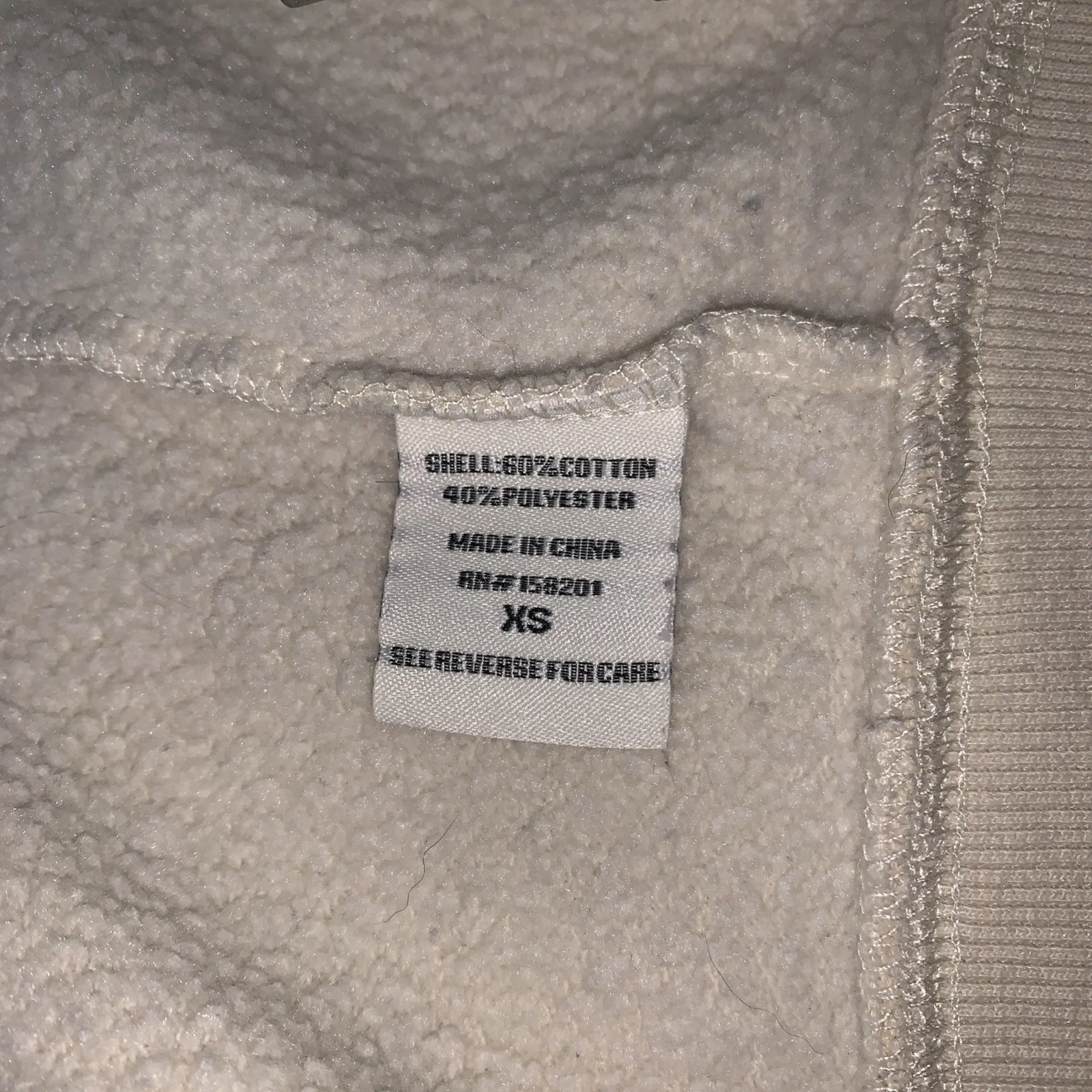 OFF WHITE Felpa donna Lazy Sunday panna con cappuccio ricamata Yosemite California XS full zip