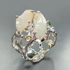 Vintage ring Natural Opal Ring 925 Sterling Silver Size 9 /R474680