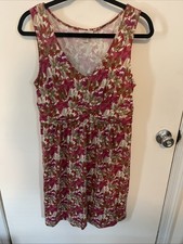 Loft Summer Dress Floral Design In Medium