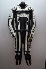 Motorrad Lederkombi Straße Spidi NRG Touring weiß schwarz teilbar Gr. 54