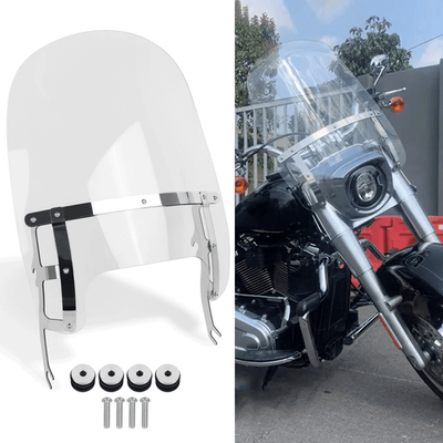 #ad 19quot; Windscreen Windshield Compatible With Harley Fat Boy FLFB FLFBS 18 23 Clear $136.99