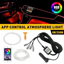 Universal Rgb 48-led Interior Atmosphere Lights Strip Neon Light Control App 6m