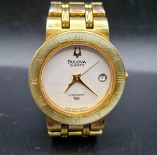Bulova Accutron Longchamp Watch Ladies Swiss Made Quartz Gold Plated c.1990s