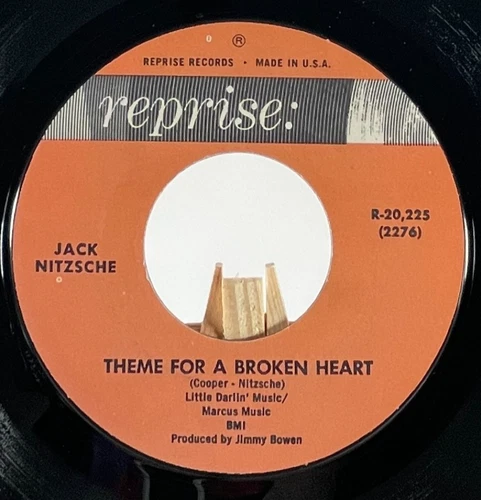 JACK NITZSCHE 45 RPM THEME FOR A BROKEN HEART / RUMBLE—EX
